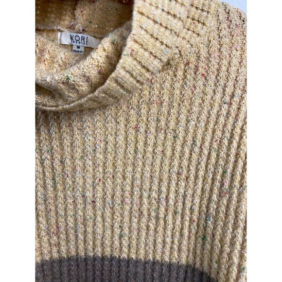 Kori America Waffle Knit Sweaters Womens Medium Cowl neck Fall Cozy Cottagecore - Picture 10 of 12